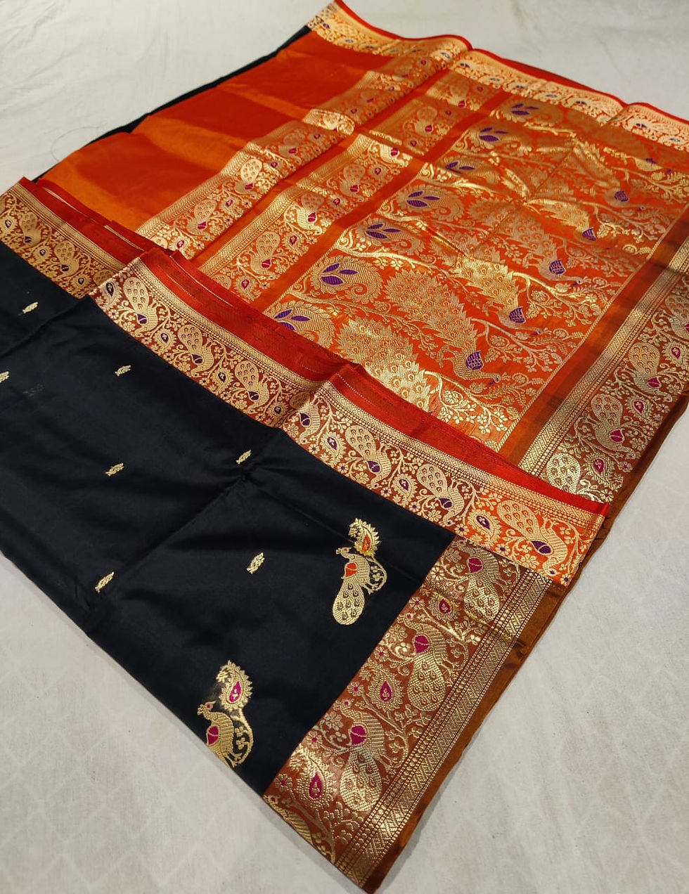 Thumbnail: Peshwai Pure Silk Saree