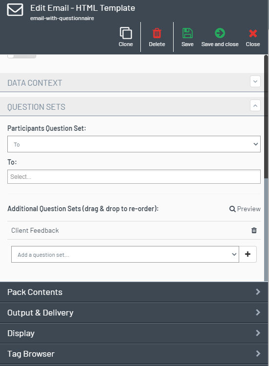 Email Questionnaires