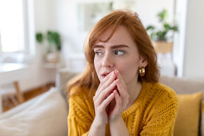 Woman emotionally distressed