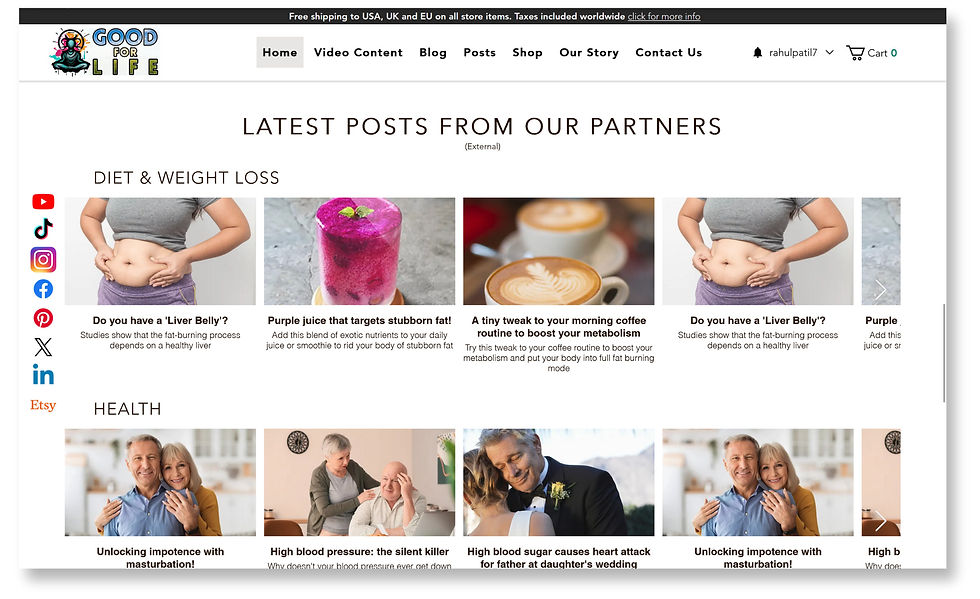 Partner Posts Screenshot