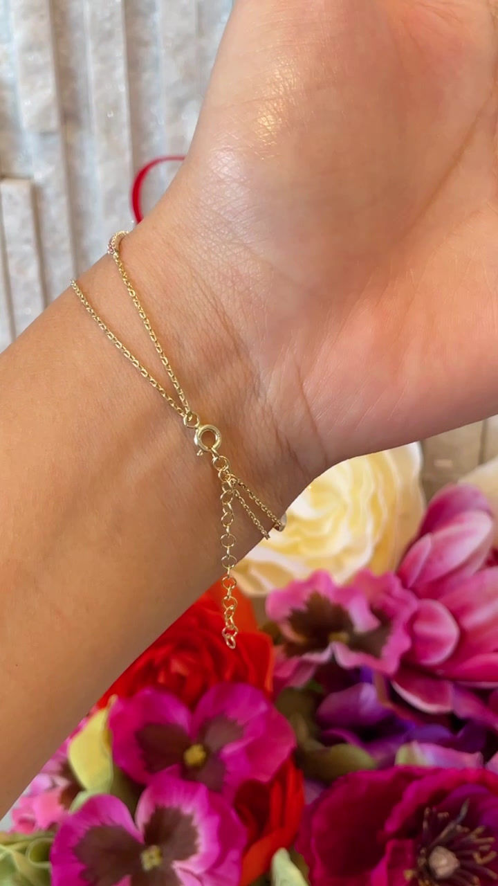 Thumbnail: Tennis Hand Chain Bracelet