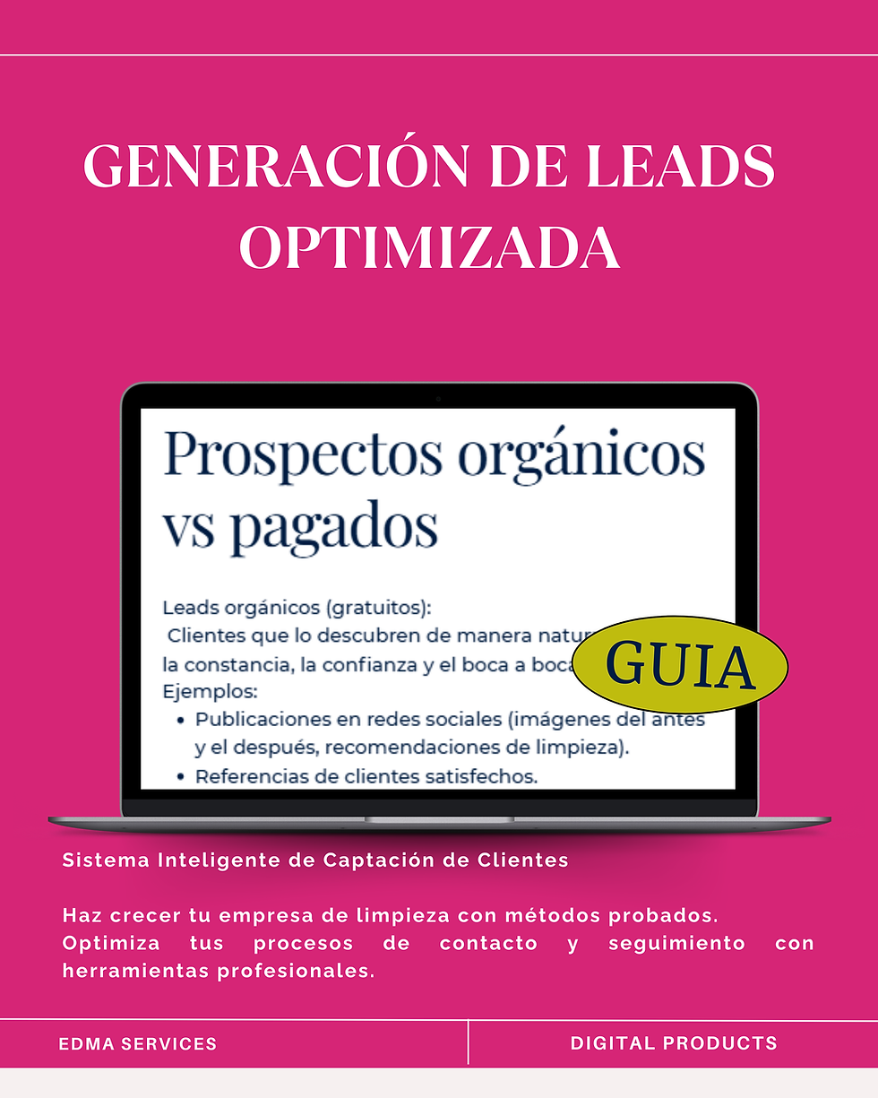 Miniatura: Generación de Leads – Guía Digital para Negocios de Limpieza
