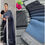 Thumbnail: Gray to black dual shade saree