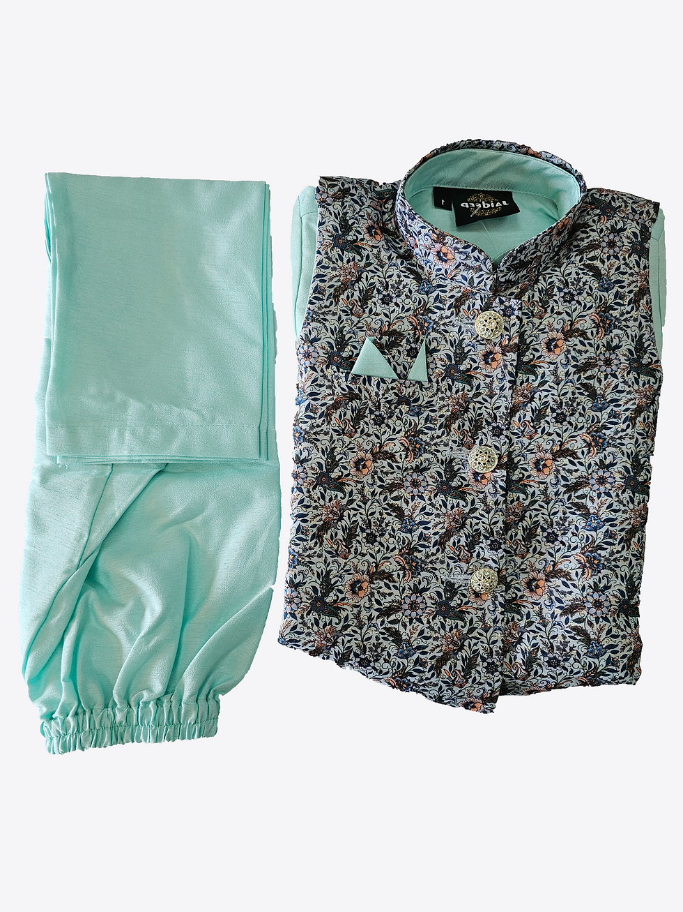 Thumbnail: Blue 1 year old boys kurta set