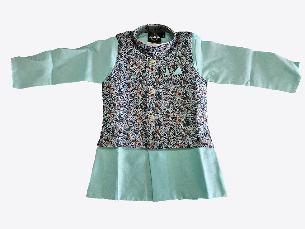 Thumbnail: Blue 1 year old boys kurta set