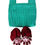 Thumbnail: Adorable Light Blue Lehenga Top & Maroon Candy Cane Patterned Booties Set for Baby Girls