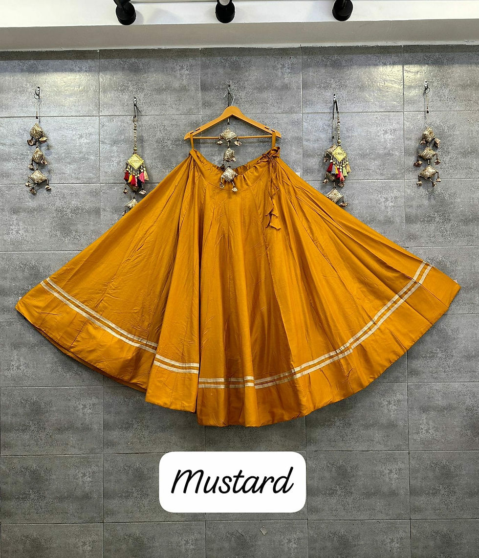 Thumbnail: Mustard Rayon Chaniya Skirt