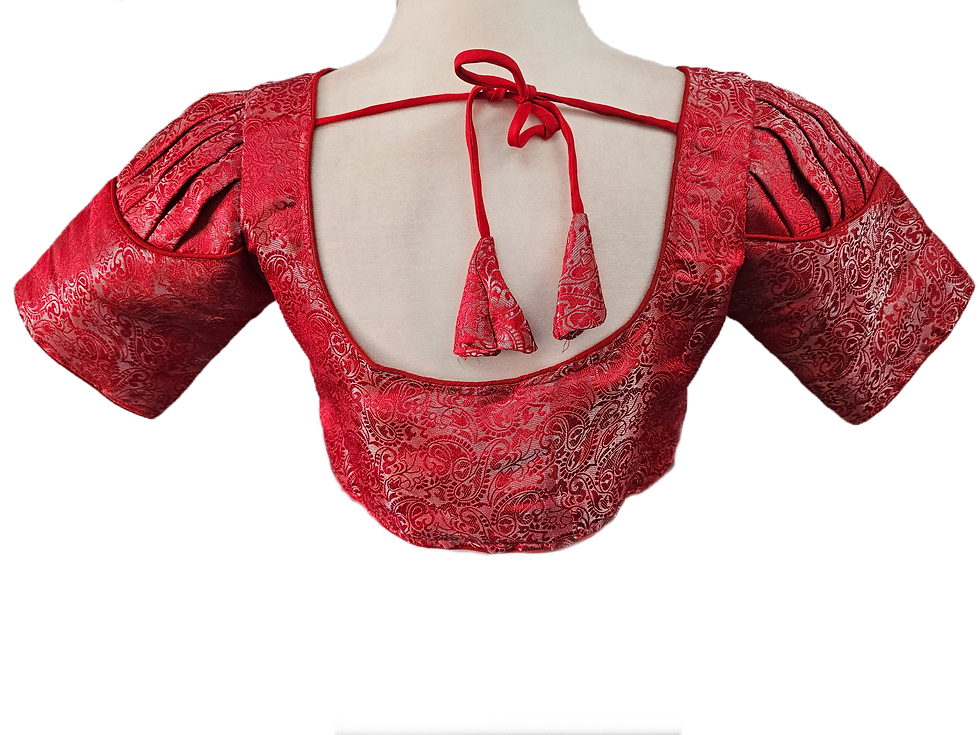 Thumbnail: Alluring Brocade Blouses with pleated sleeves