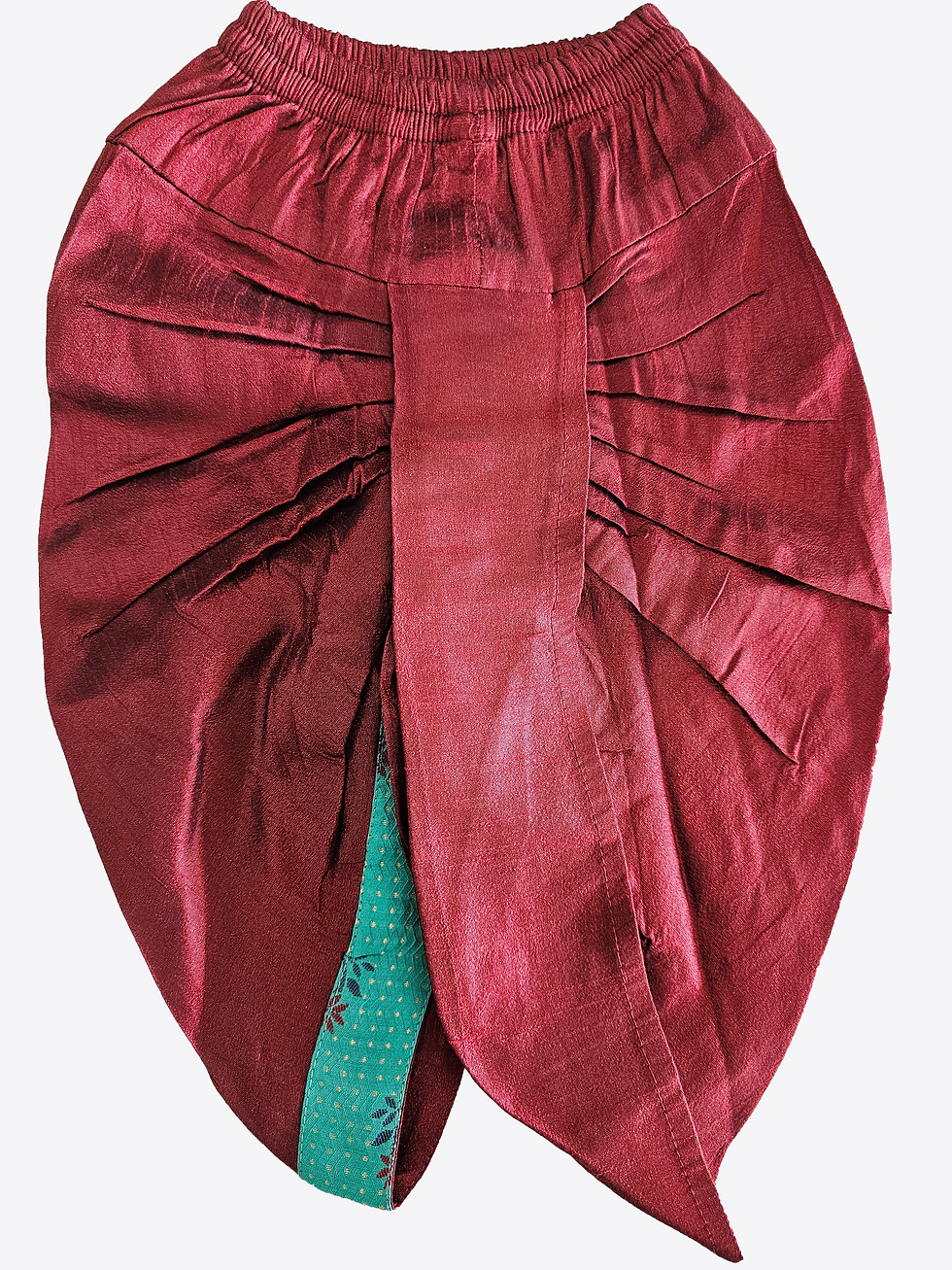 Thumbnail: Floral Ikat Vest & Maroon Dhoti Set for 0-3 months