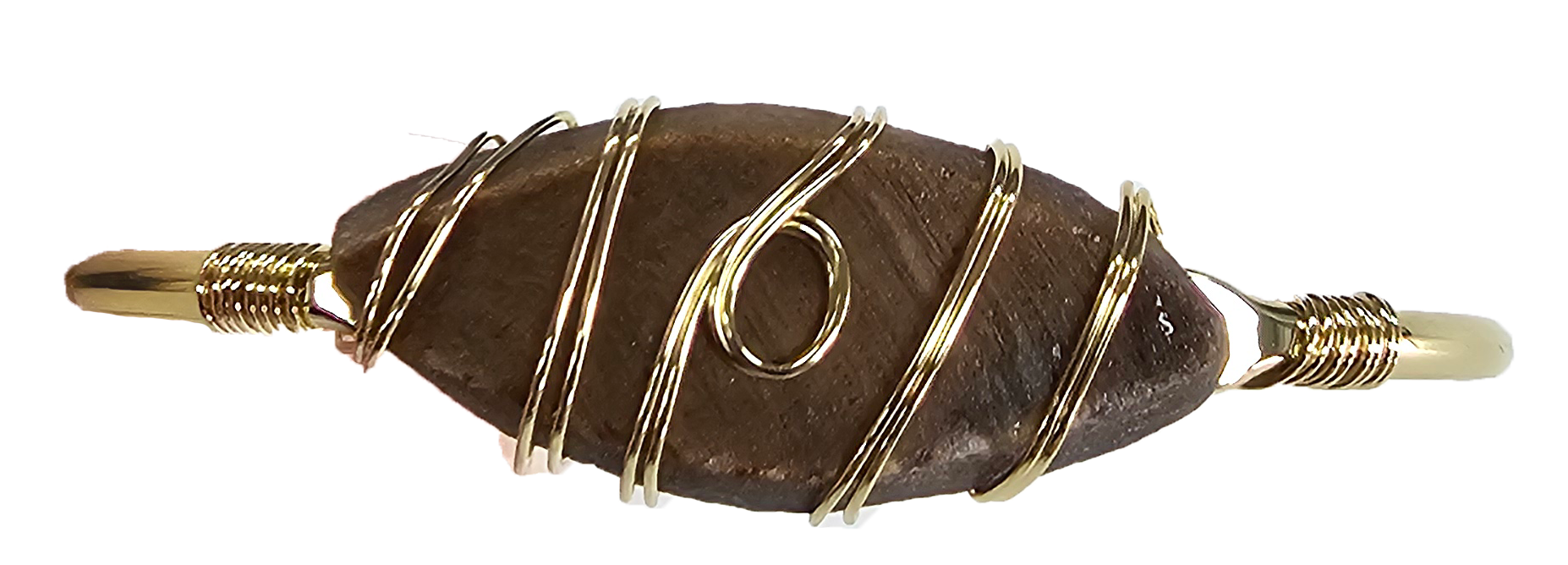 Adjustable Tiger Eye Gold Wire Bracelets