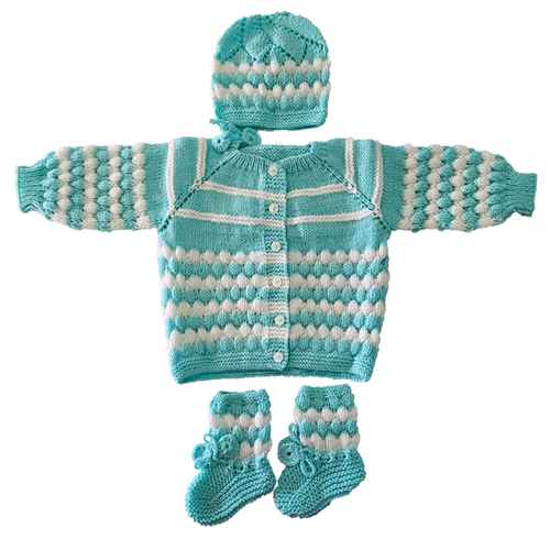 baby striped cardigan & pant set main image 1