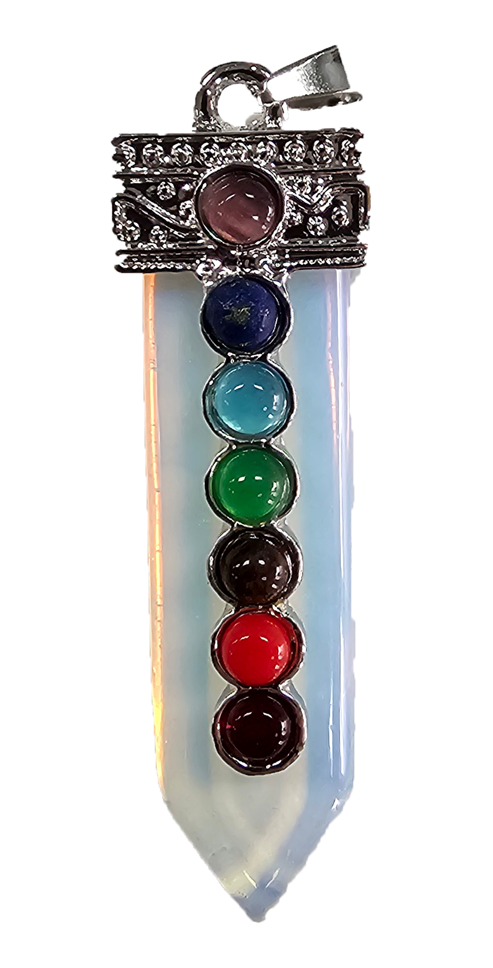 Thumbnail: Crystal Rock Healing Seven Chakra on Natural Stone Pendants