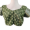 Thumbnail: Front of Green blouse with Floral Pattern