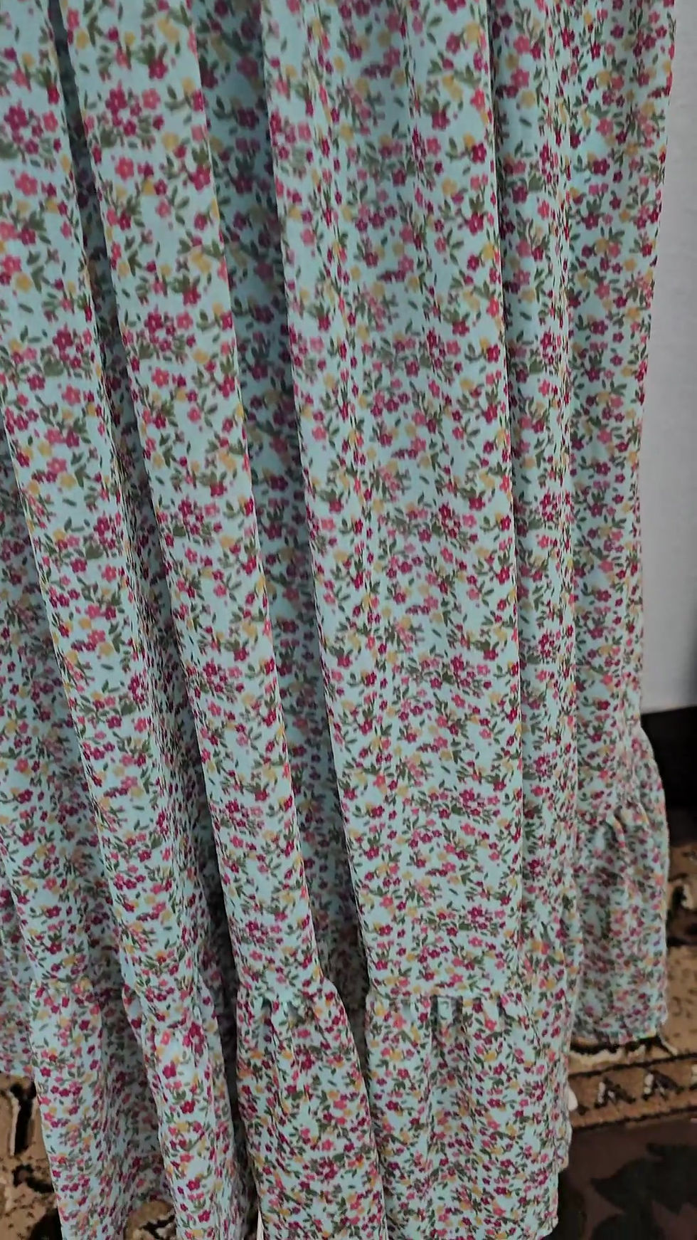 Thumbnail: Floral Sky Blue Kurti Gown