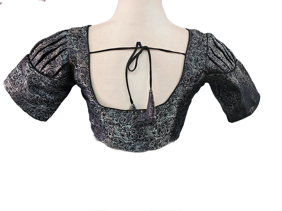 Thumbnail: Alluring Brocade Blouses with pleated sleeves