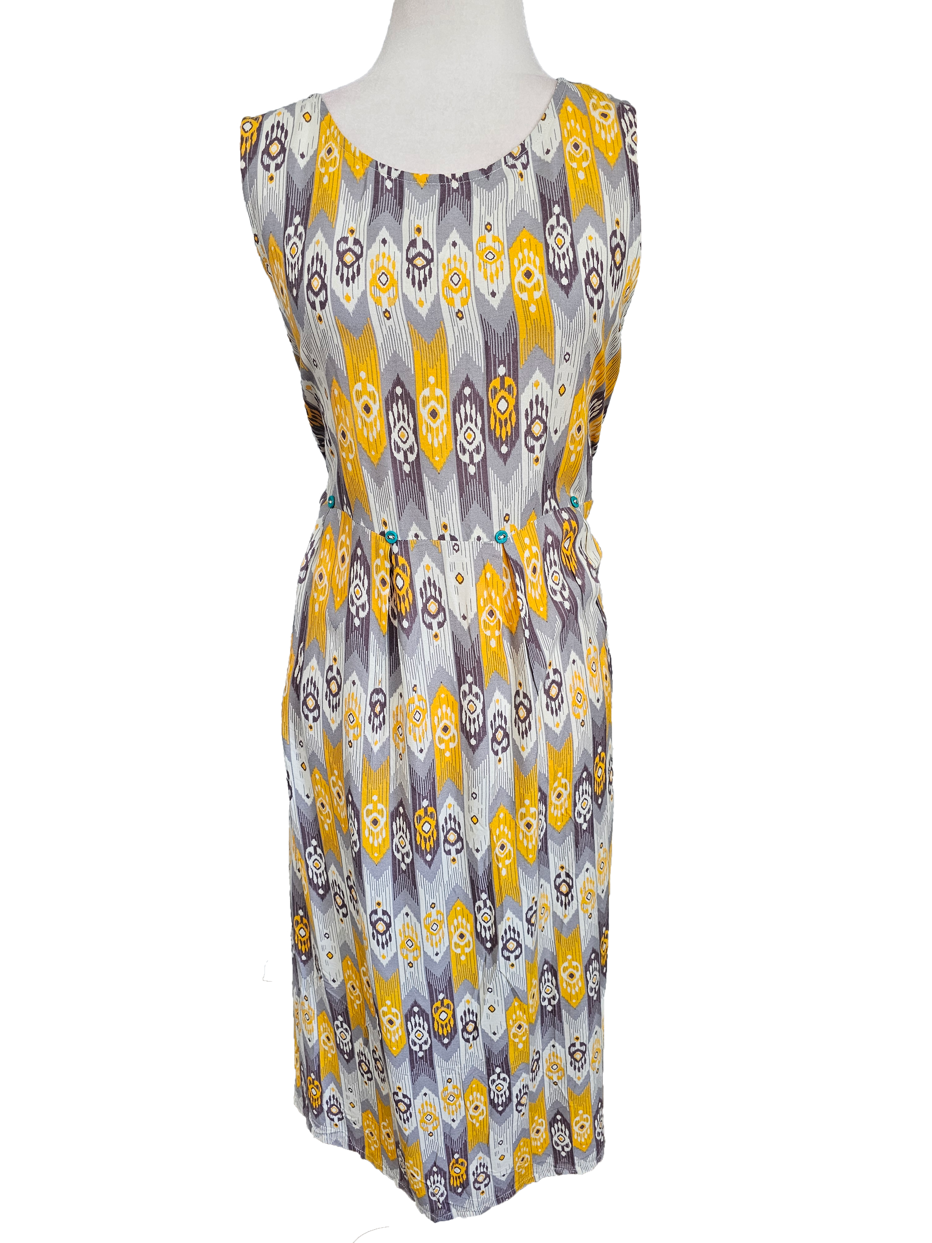 Kurti with ikat ethnic boho pattern
