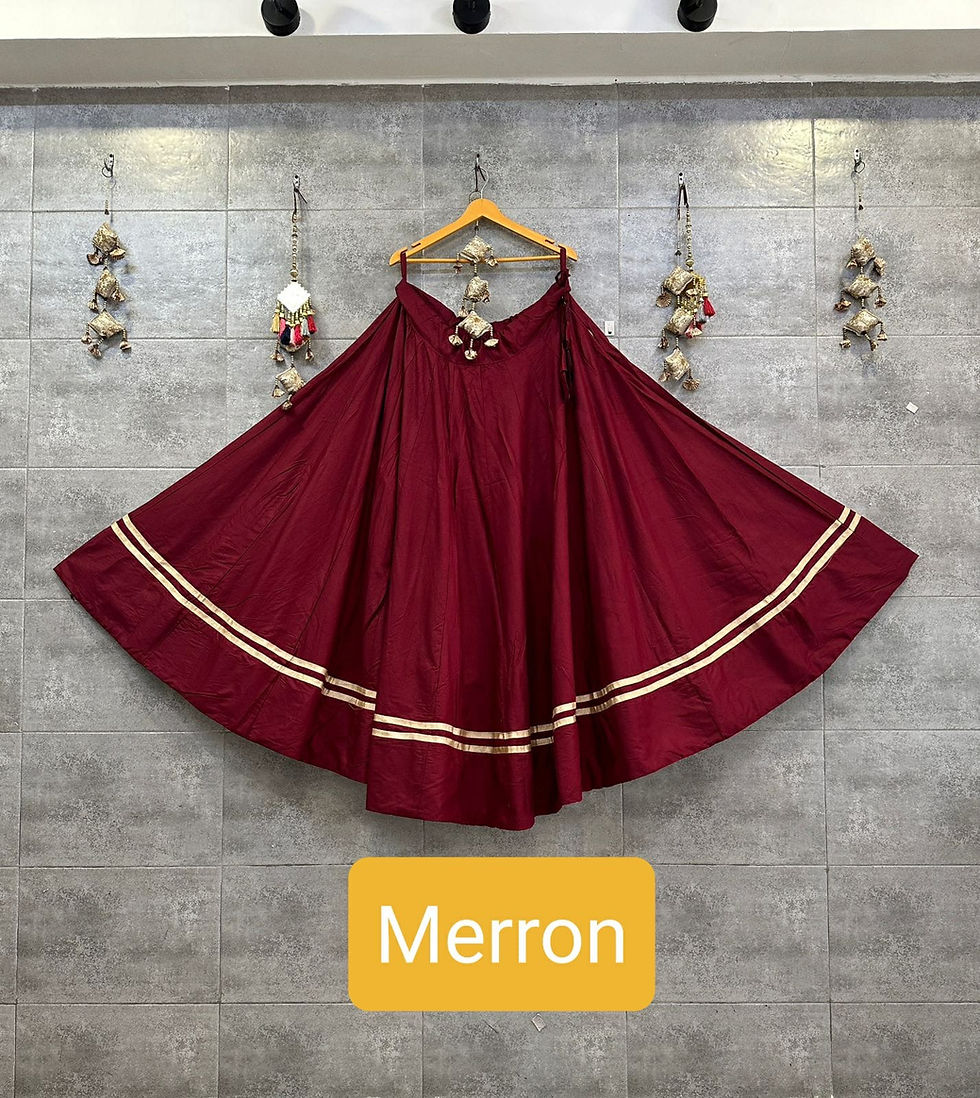 Thumbnail: Maroon Rayon Chaniya Skirt