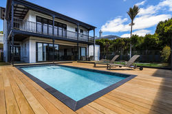 Black mosaic tiles for swimming pool