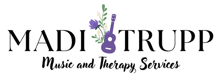 the Name Madi Trupp with a ukulele and flowers in the middle