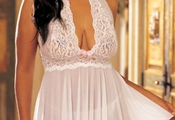 Plus One-Size Babydoll -WHITE
