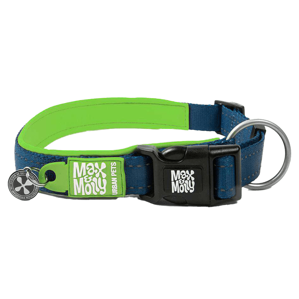 Max & Molly - Smart ID Halsband - MATRIX LINE, Lime Green