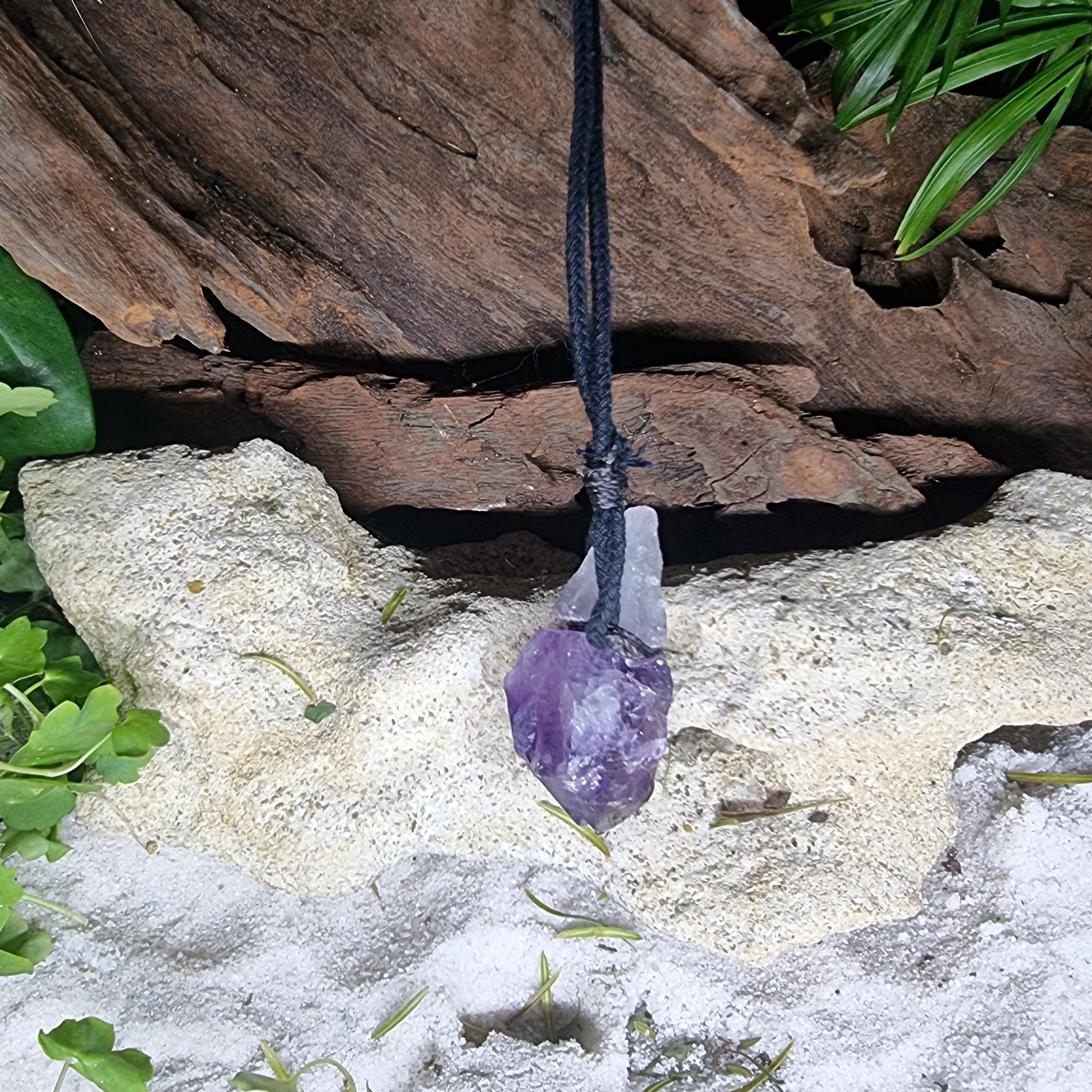 Raw Amethyst necklace