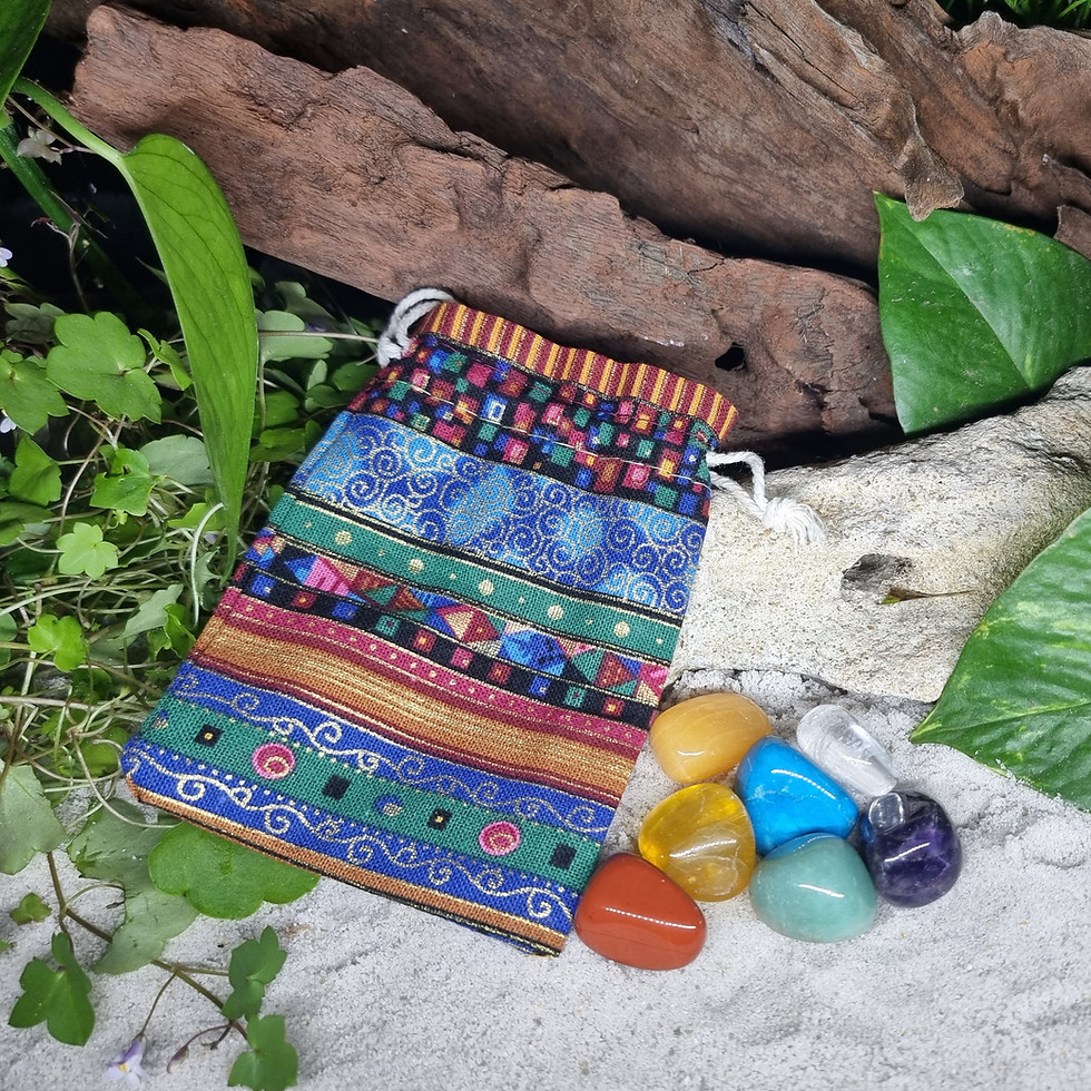 Thumbnail: 7 Chakra crystals with bag