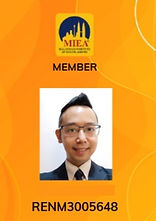マレーシア不動産仲介業者協会 (MIEA) を通じて不動産交渉者 (REN) の認定を受けています。MIEAのロゴを個人ページに貼れるのは、MIEA会員のみです。