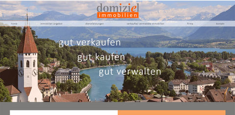 webdesign für domiziel immobilien thun