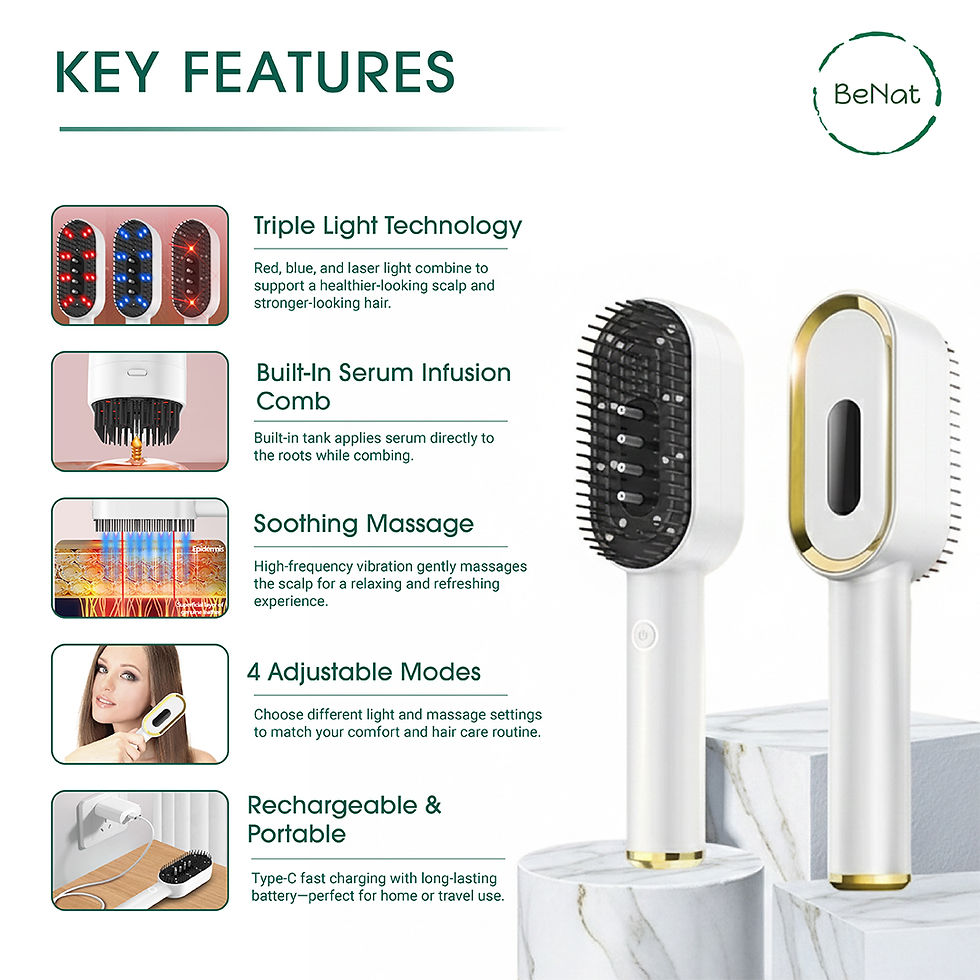 Thumbnail: Multi-Functional 3-in-1 Scalp Massager and Oil Applicator Brush