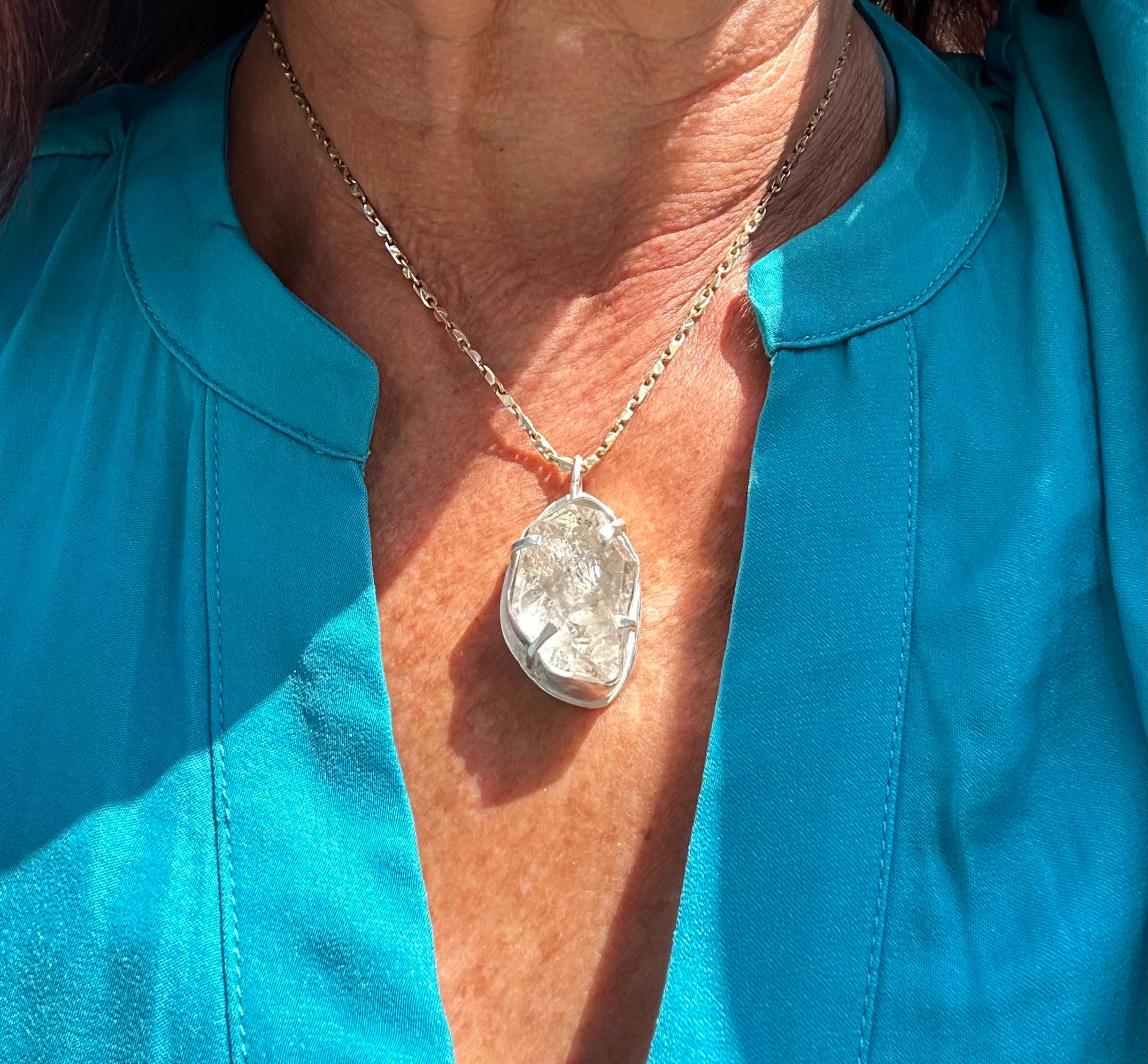 Large Herkimer Diamond Necklace #2