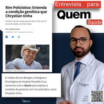 🚨 Entrevista 🚨
Tive o prazer de conversar com a @revistaquem e o programa @gazetamulheres sobre um tema de extrema importância: a doença renal policística do adulto.
Durante as entrevistas, abordamos de forma detalhada:
🔬 Diagnóstico: Como identificar precocemente a doença e a importância do acompanhamento regular.
💊 Tratamento: As opções mais avançadas e eficazes para gerenciar a condição e melhorar a qualidade de vida dos pacientes.
⚠️ Complicações: Os desafios que a doença pode trazer e como enfrentá-los com um tratamento adequado.
Convido todos a assistirem às entrevistas completas e se informarem sobre essa condição que afeta muitas pessoas. A conscientização é o primeiro passo para uma vida mais saudável!
🔗 Confira as entrevistas
https://youtu.be/SF1YRpCUdH0?t=1625
https://revistaquem.globo.com/saude/noticia/2024/06/rim-policistico-entenda-a-condicao-genetica-que-chrystian-tinha.ghtml
#SaúdeRenal #DoençaRenalPolicística #Diagnóstico #Tratamento #Urologia #Saúde #DrBrunoBenigno #cancerderim #uroonco # oncologia