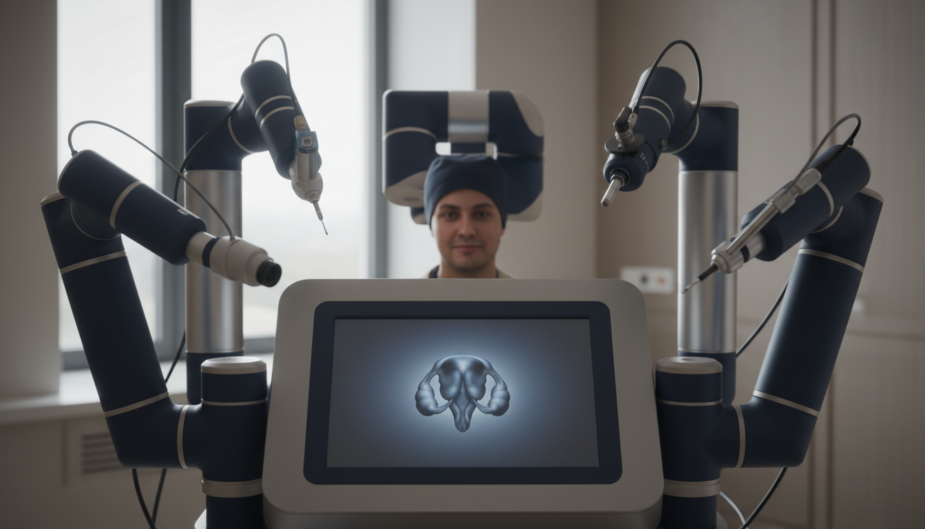 Close-up view of medical equipment used in minimally invasive prostate treatment