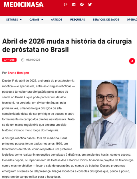 Entrevista para o portal Medicina SA