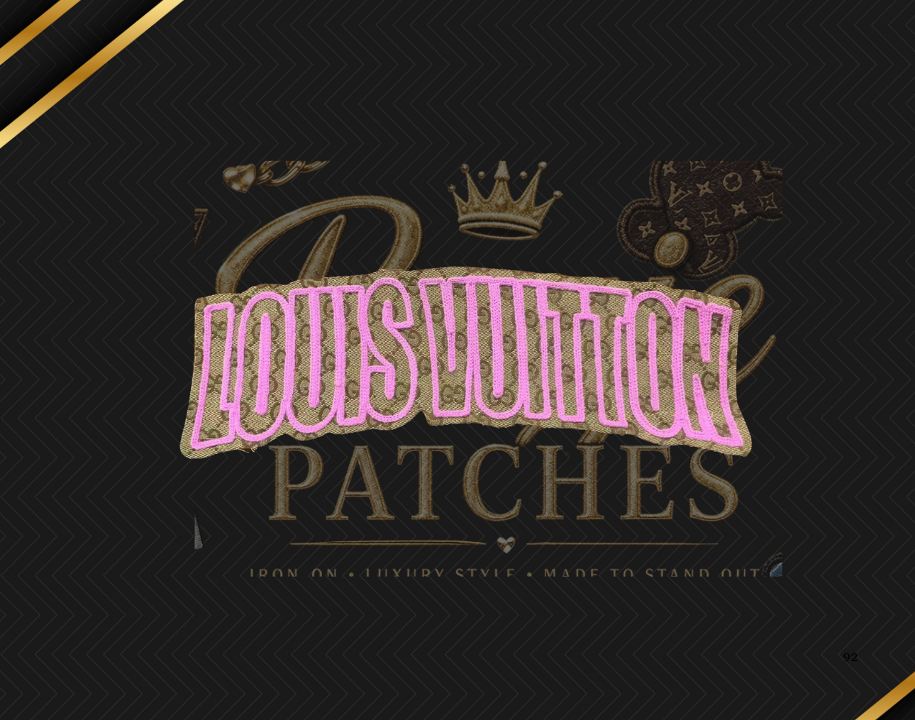 Pink Monogram Text