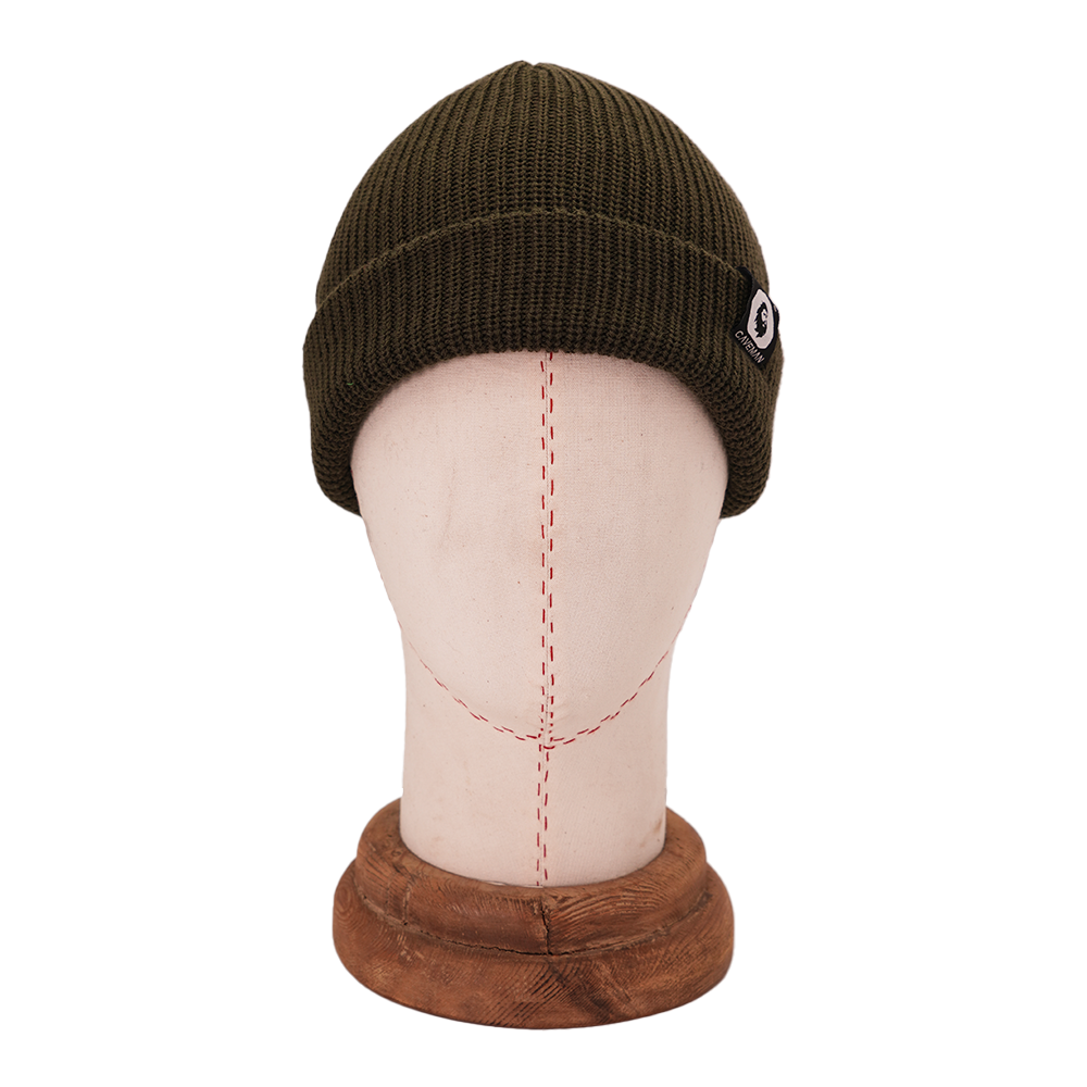 MERINO WOOL BEANIE GREEN
