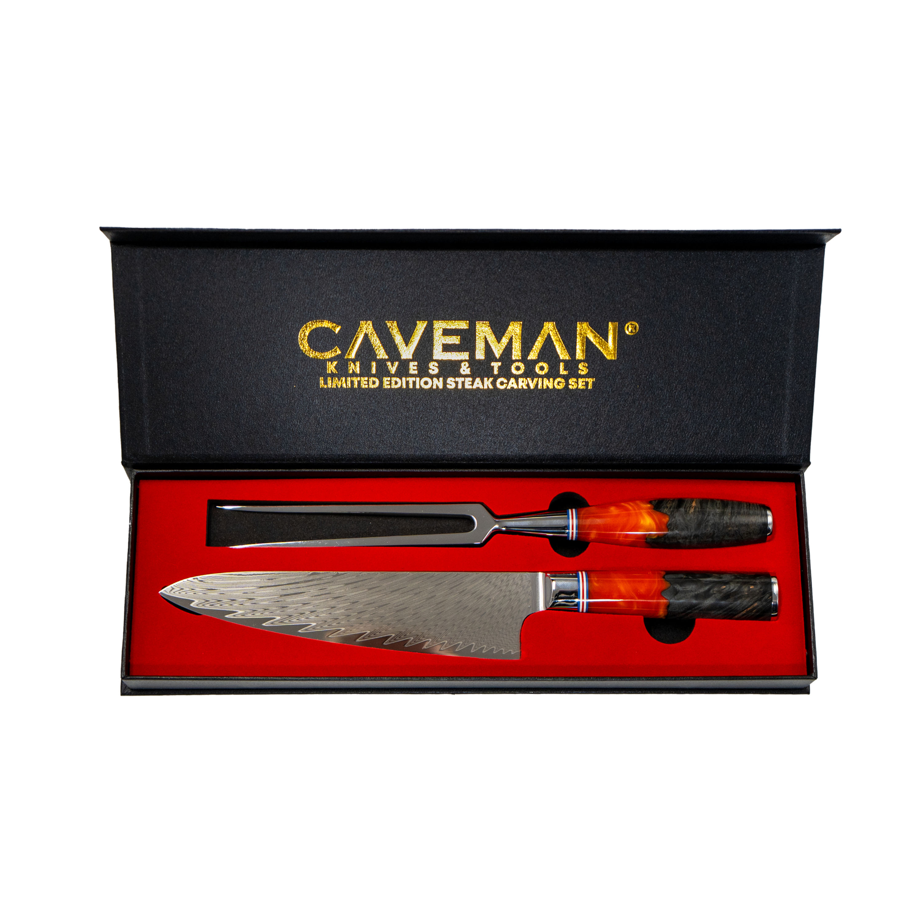 CAVEMAN LAVA EDITION STEAK CARVING SET