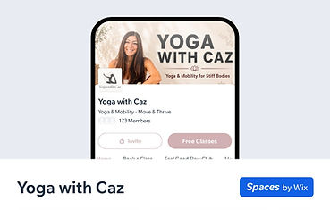 yoga with caz mobile app