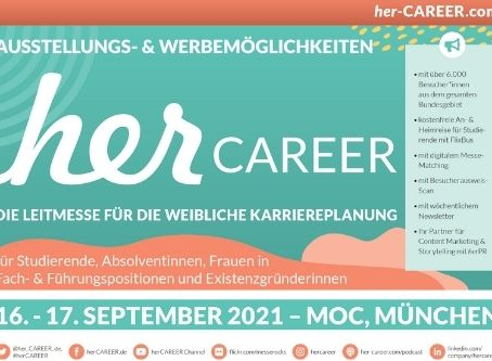 IWiL zu Gast bei der herCAREER Messe am 16./17. September 2021 in München