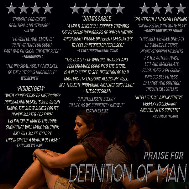 Reviews from Edinburgh Fringe for Definition of Man