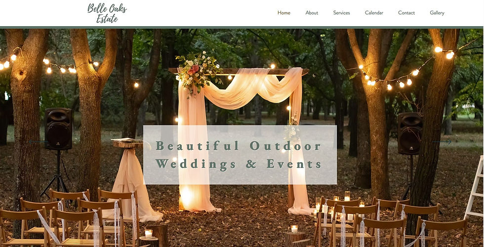 beautiful outdoor weddings and events website