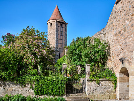 Scorcio delle mura cittadine di Dinkelsbühl
