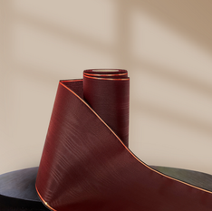 Kranzschleife, Moiré metallic Kante, RUBINROT, 175 mm