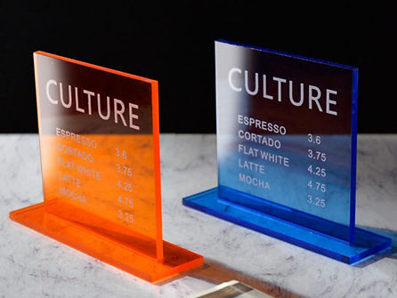 Menús de metacrilato 