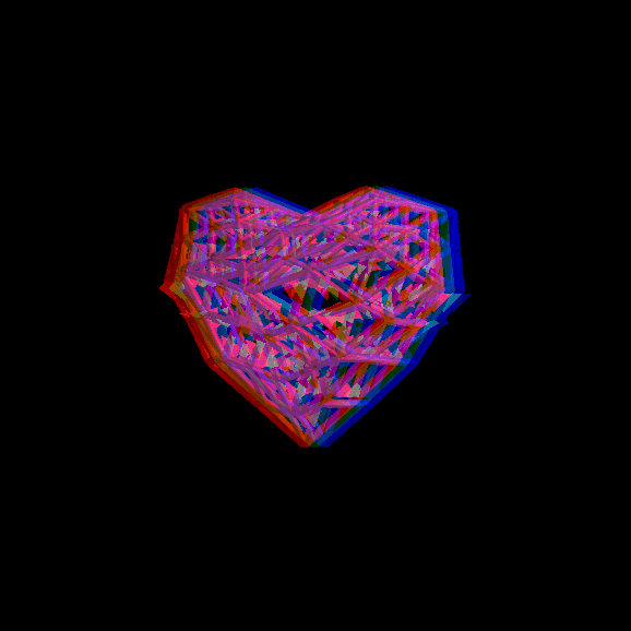 Today we made cool hearts that took a lot of variables and I chose to add a wash effect making it look like it is.