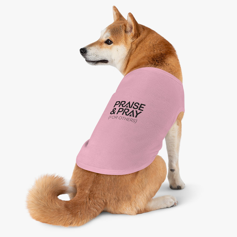 Thumbnail: Pet Tank Top — "Praise & Pray" Faith-Inspired Dog Shirt