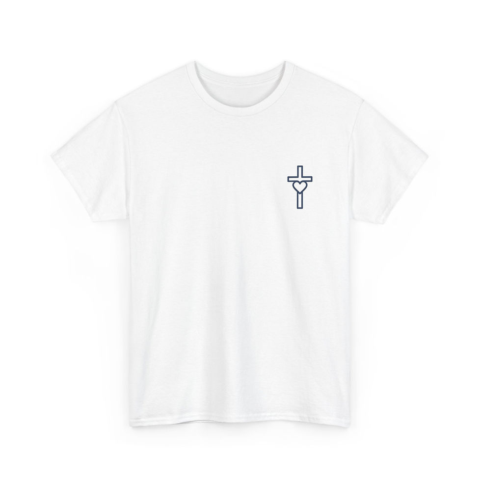 Thumbnail: Minimal Tiny Cross tee | Small Chest Cross T-Shirt, Christian Faith Design