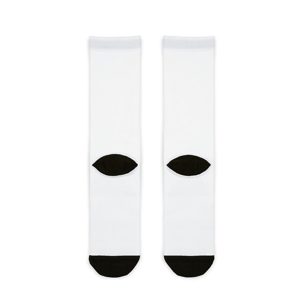 Thumbnail: Heart Cross Sublimation Crew Socks — Christian Faith Socks for Believers