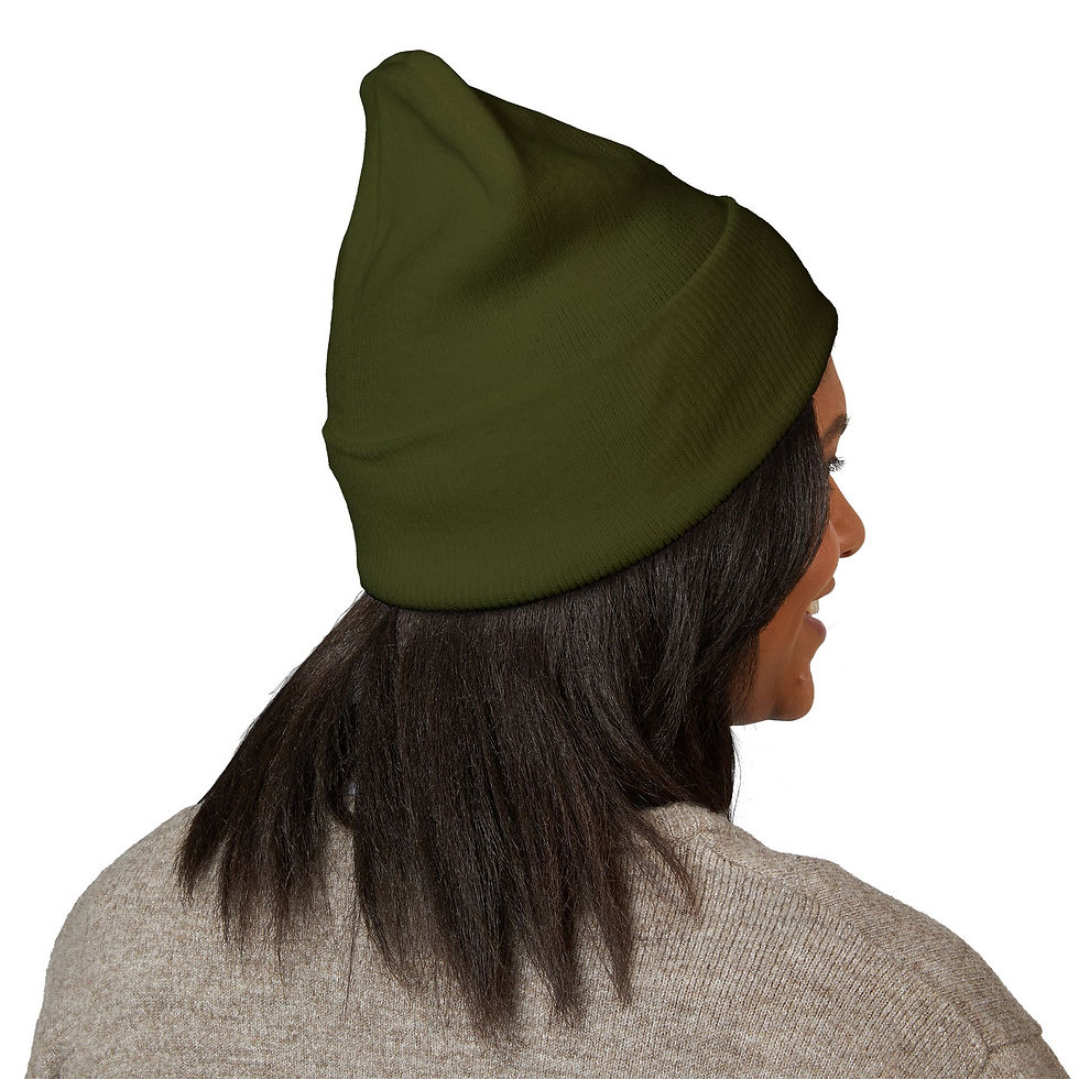 Thumbnail: Copy of Heart Cross Embroidered Cuffed Beanie