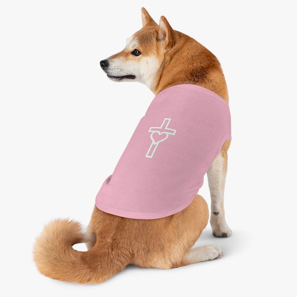 Thumbnail: Heart Cross Dog Tank Top Shirt
